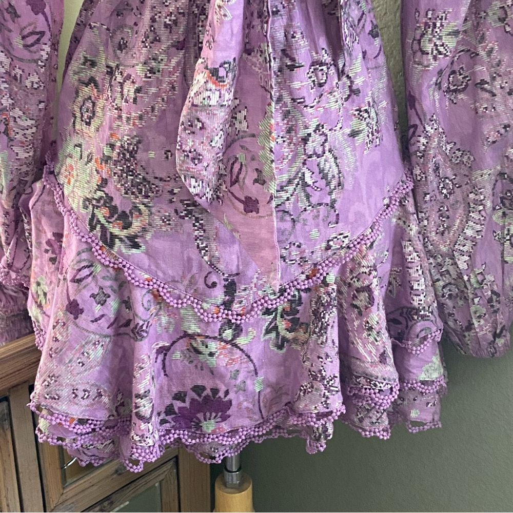 Anthropologie X Hemant and Nandita Mavi Mini Dress  Orchid Small - Picture 15 of 16
